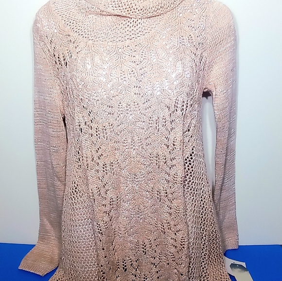 SKYES THE LIMIT NTW PINK COWL NECK LONG SLEEVE KNIT SWEATER - Picture 2 of 4